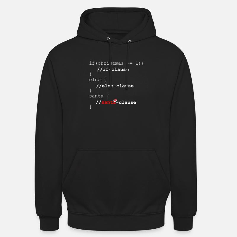 Santa-Clause – Weihnachten Programmierer Geschenk - Unisex Hoodie - Schwarz