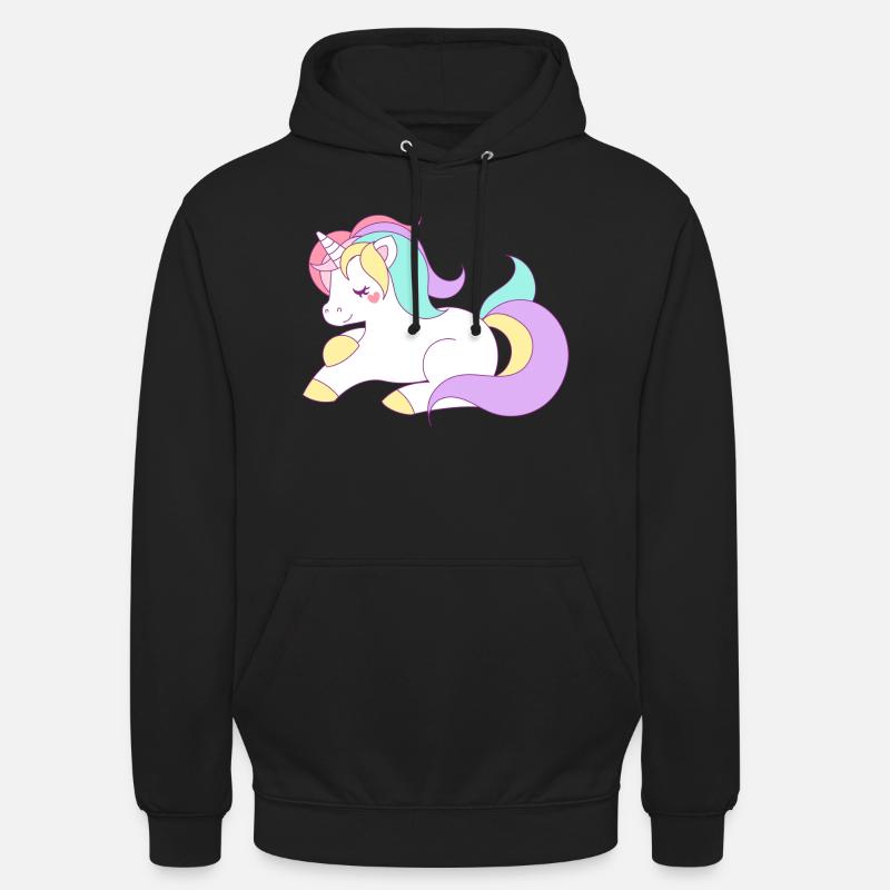 süßes Einhorn - Unisex Hoodie - Schwarz