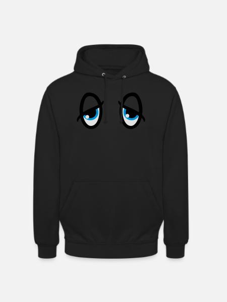 Augen comic müde - Unisex Hoodie - Schwarz
