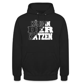 Noël, Drôle De Dicton, Chat Domestique, Humour, Animal - Sweat-shirt à capuche unisexe - noir - Devant - Alina (178cm) & Michal (187cm)