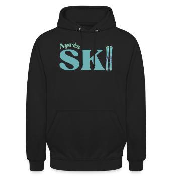 Après Ski - Unisex Hoodie - Schwarz - Vorne - Alina (178cm) & Michal (187cm)