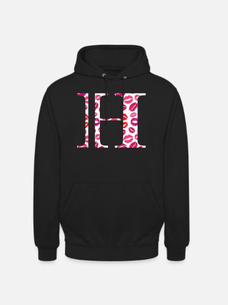 Letter h kisses - Unisex Hoodie - black