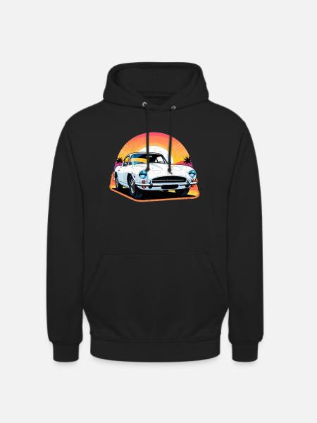 Oldtimer Sonnenuntergang - Unisex Hoodie - Schwarz