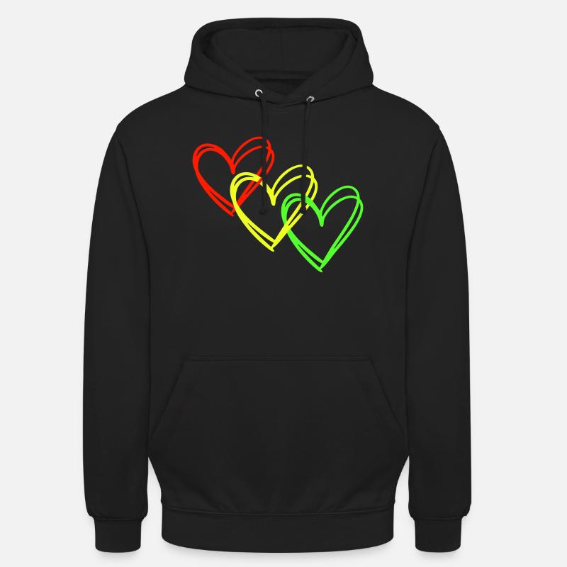 Cuori <3 Collana Cuore Amore ♥ - Felpa con cappuccio unisex - nero