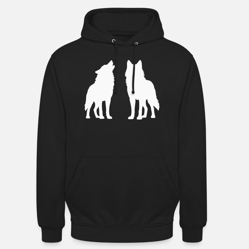 woelfe 2 - Sweat-shirt à capuche unisexe - noir