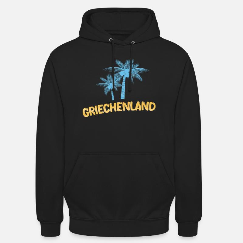 Grèce Grèce - Sweat-shirt à capuche unisexe - noir