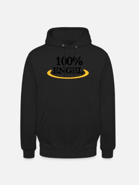 Anges - Sweat-shirt à capuche unisexe - noir