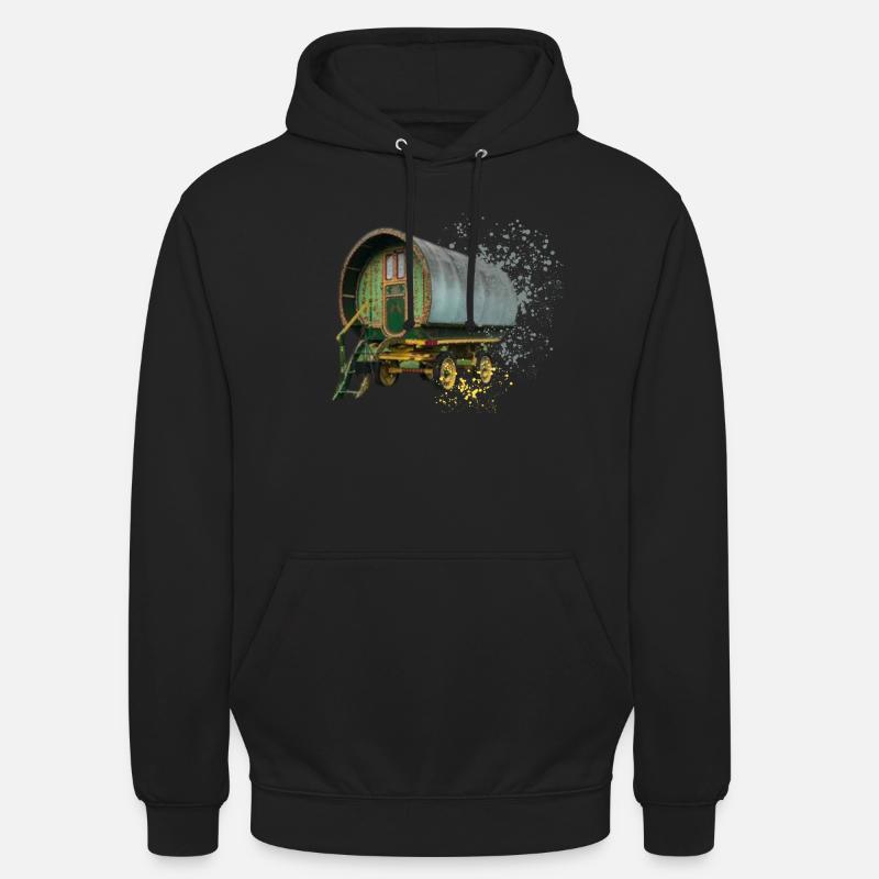 Pferd gezogen Bogen-Top-Karawane, - Unisex Hoodie - Schwarz