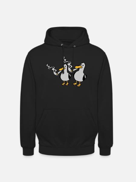 2 Stoner Seagull Friends - Unisex Hoodie - black