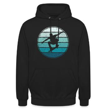 Skateboarding Skaten Skater Tricks Skateboard - Unisex Hoodie - Schwarz - Vorne - Alina (178cm) & Michal (187cm)