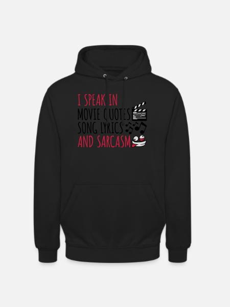 speak lyrics and sarcasm - Unisex Hoodie - black