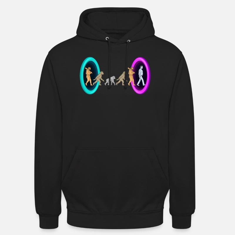 Evolution durch Portale - Unisex Hoodie - Schwarz
