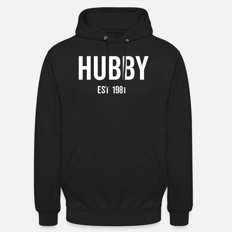 Hubby Est 1981 - Sweat-shirt à capuche unisexe - noir