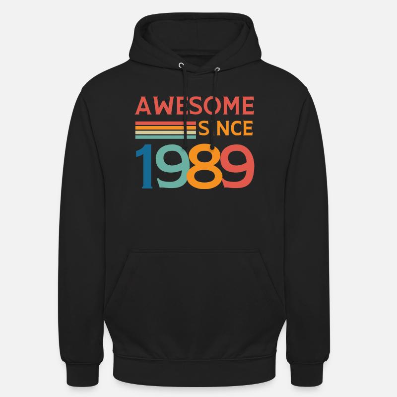 Awesome since 1989 - Sweat-shirt à capuche unisexe - noir