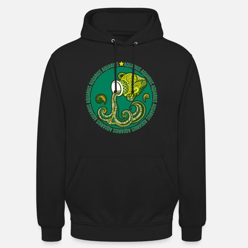 Verseau du zodiaque - Sweat-shirt à capuche unisexe - noir