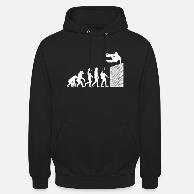 Parkour Evolution - Sweat-shirt à capuche unisexe - noir