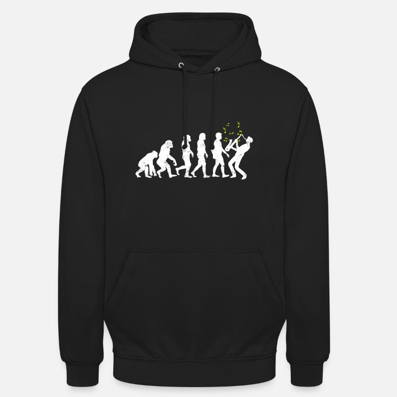 Evolution Jazz Sax Saxophone Musicien - Sweat-shirt à capuche unisexe - noir
