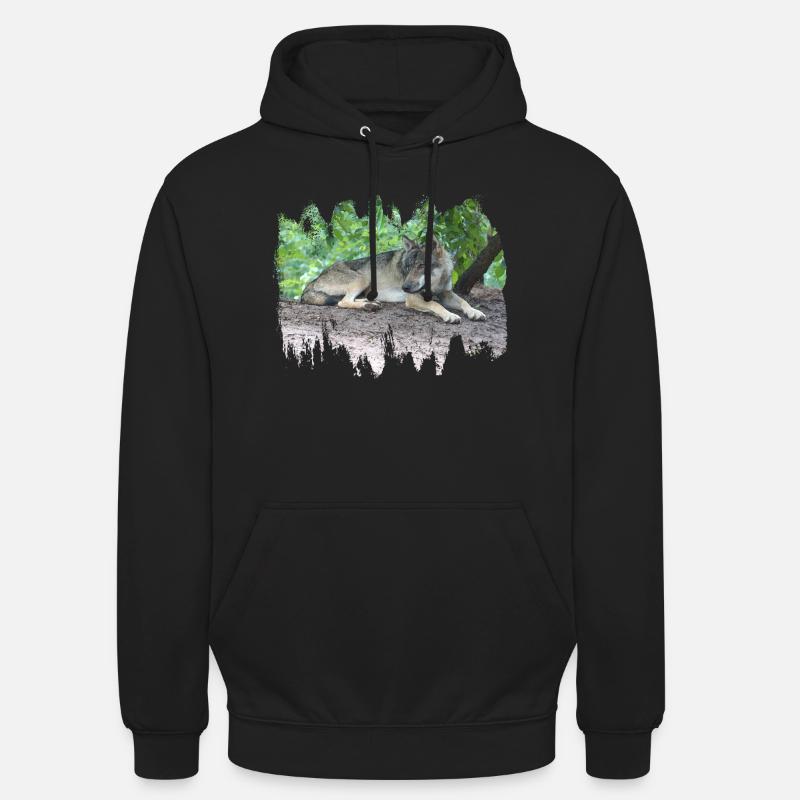 Grey Wolf - Felpa con cappuccio unisex - nero