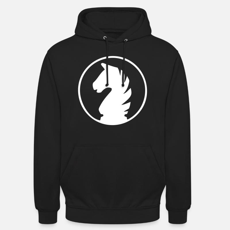 Echecs - Cheval - Sweat-shirt à capuche unisexe - noir