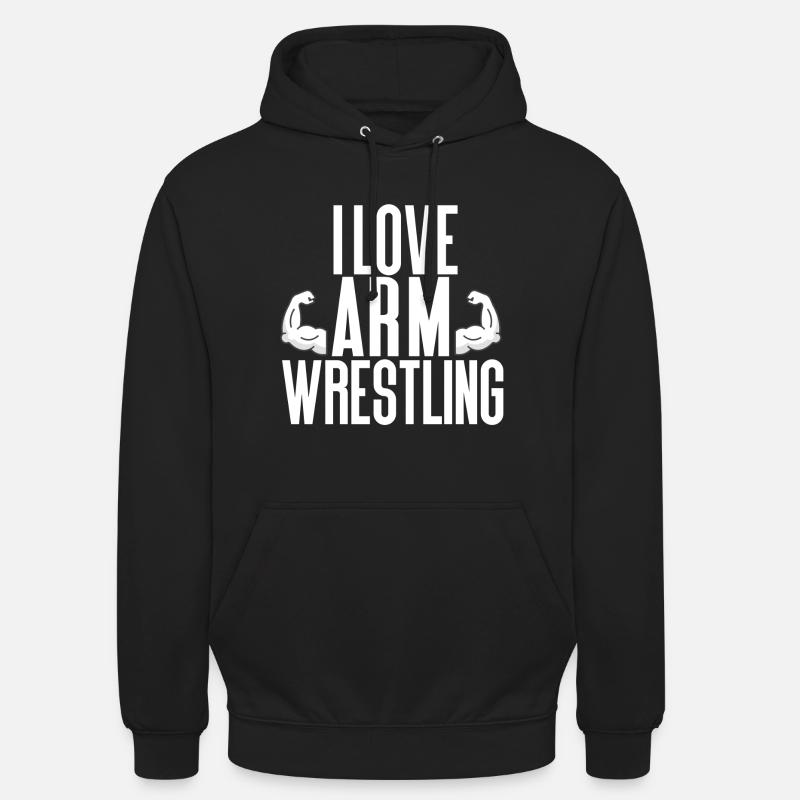 J’aime le bras de fer - Sweat-shirt à capuche unisexe - noir