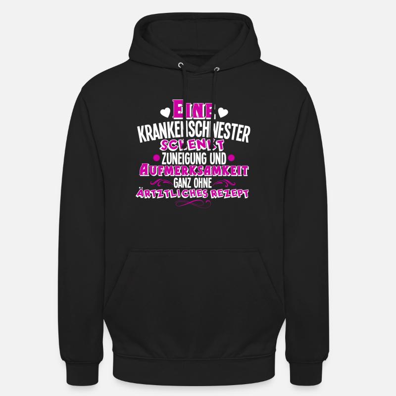 enfermera - Sudadera con capucha unisex - negro