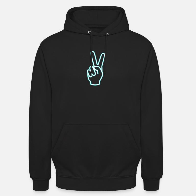 Icône de signe de victoire - Sweat-shirt à capuche unisexe - noir