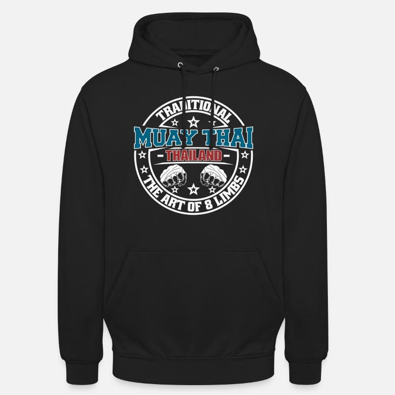Muay Thai Thailand - Sweat-shirt à capuche unisexe - noir