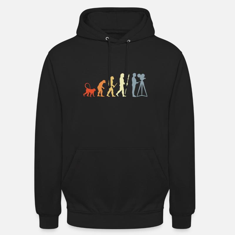 Évolution du caméraman - Sweat-shirt à capuche unisexe - noir