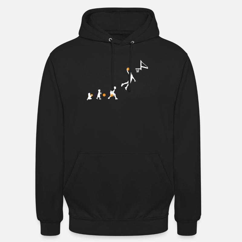 Evolution BasketBall White - Unisex Hoodie - black