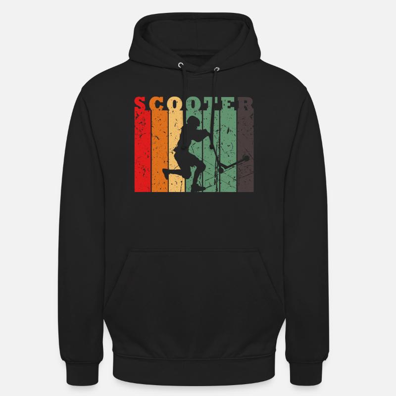 Rollerfahrer Geschenk Tretroller Stunt Scooter - Unisex Hoodie - Schwarz