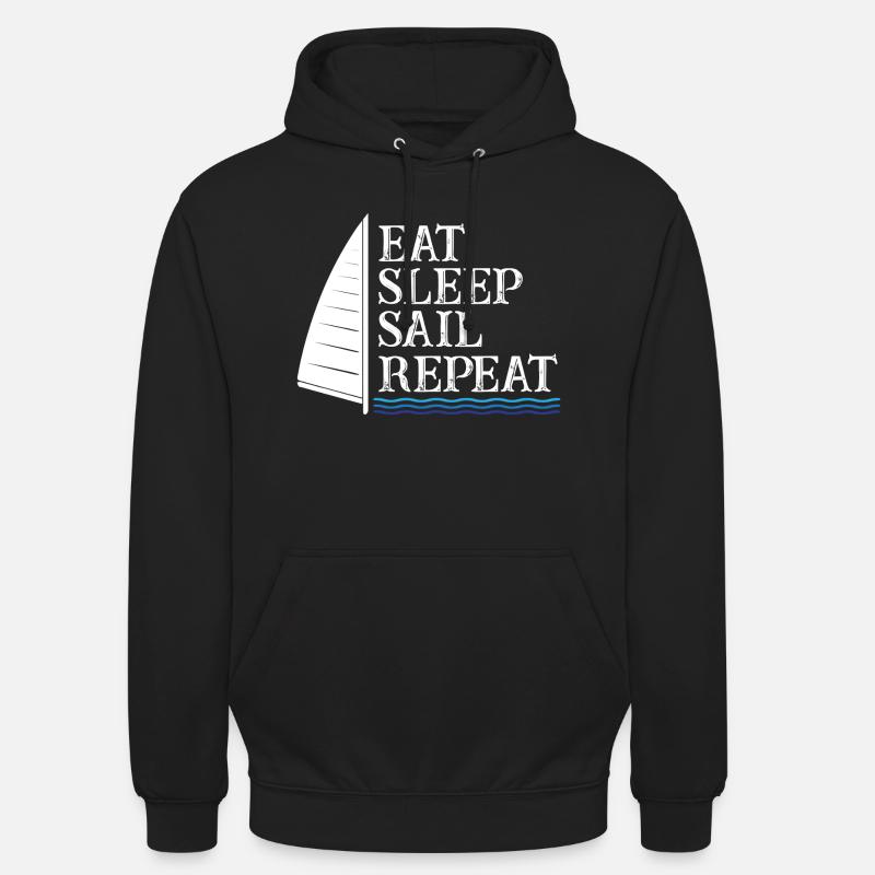 Manger Sleep Sail Répéter - Sweat-shirt à capuche unisexe - noir