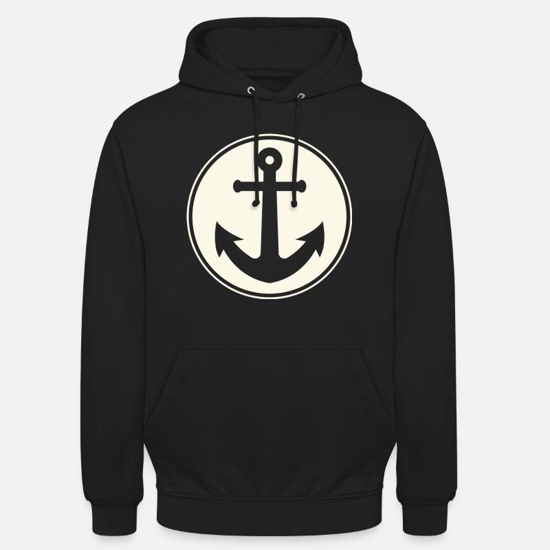 Capitaine d’ancre Voile Marin - Sweat-shirt à capuche unisexe - noir