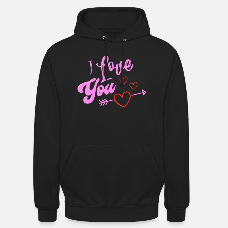 Je t’aime - Sweat-shirt à capuche unisexe - noir