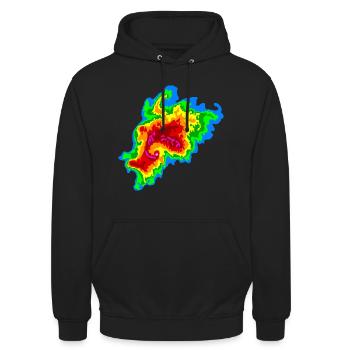 Joplin , Tornade, Radar, Stormchaser - Sweat-shirt à capuche unisexe - noir - Devant - Alina (178cm) & Michal (187cm)