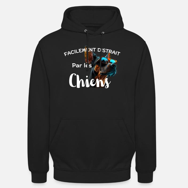 Chien Charmant - Sweat-shirt à capuche unisexe - noir