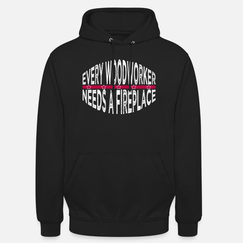 Cutter charpentier citations Tshirts - Sweat-shirt à capuche unisexe - noir