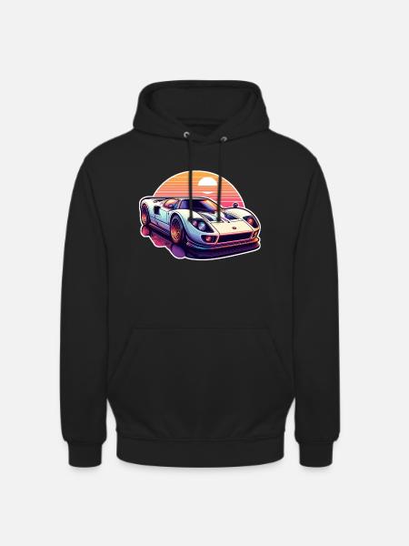 Oldtimer Sonnenuntergang - Unisex Hoodie - Schwarz