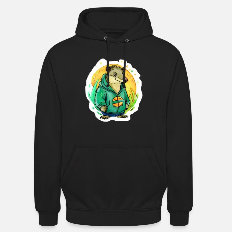 Petit rat d’eau - Sweat-shirt à capuche unisexe - noir
