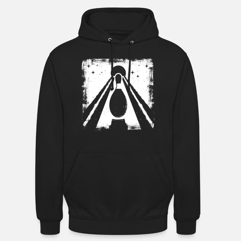 Graphique de quilles de bowling - Sweat-shirt à capuche unisexe - noir