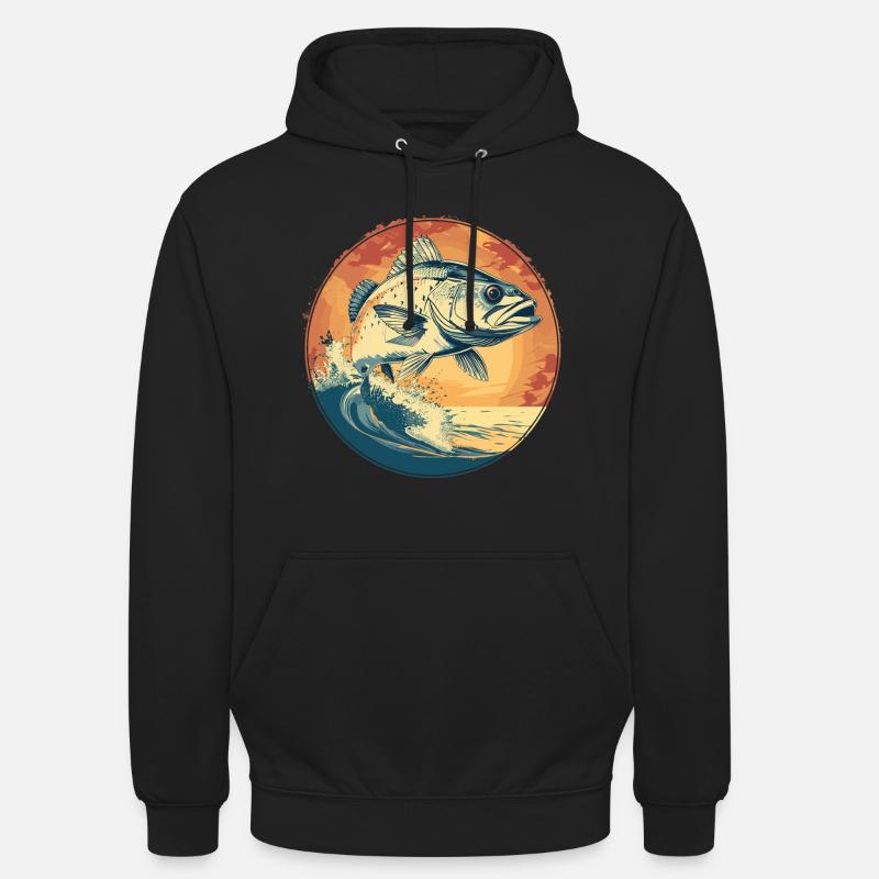 Fisch Illustration - Unisex Hoodie - Schwarz