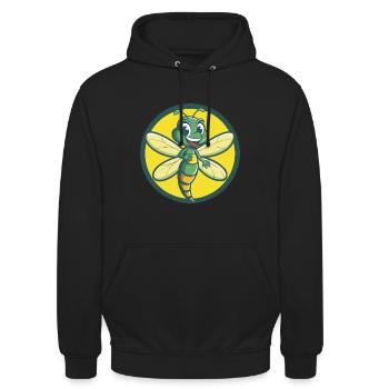 Libelle Niedliche Kawaii Cartoon Clipart Haustier Tier - Unisex Hoodie - Schwarz - Vorne - Alina (178cm) & Michal (187cm)