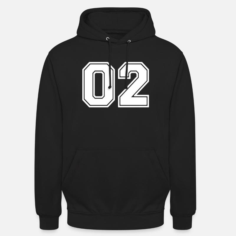 02 - Sweat-shirt à capuche unisexe - noir