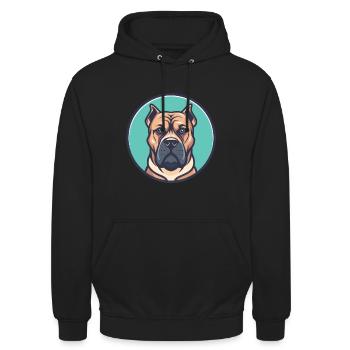 Perro De Presa Canario Hunderasse Cartoon Kawaii - Unisex Hoodie - Schwarz - Vorne - Alina (178cm) & Michal (187cm)
