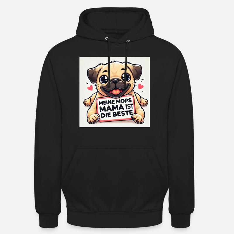 Lustiger Hund mit Kinder Botschaft - Unisex Hoodie - Schwarz