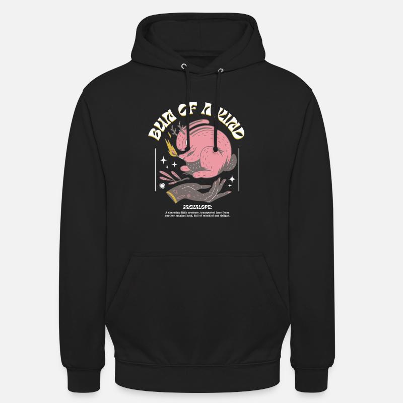 Jackalope mystique – Unique et magique - Sweat-shirt à capuche unisexe - noir