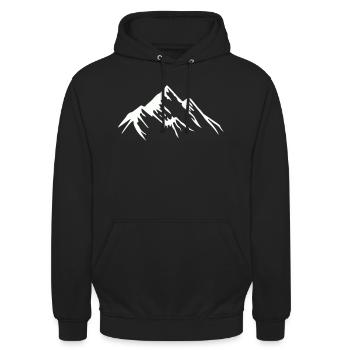 berge - Unisex Hoodie - Schwarz - Vorne - Alina (178cm) & Michal (187cm)