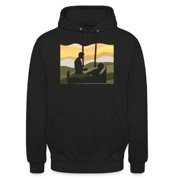 Arzt Medizin Heilung Copy - Unisex Hoodie - Schwarz - Vorne - Alina (178cm) & Michal (187cm)