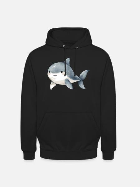 small shark - Unisex Hoodie - black