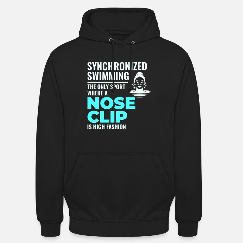 Synchronschwimmen Nasenklammer Mode - Unisex Hoodie - Schwarz