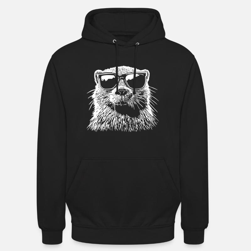 Lunettes de soleil Cool Beaver - Sweat-shirt à capuche unisexe - noir